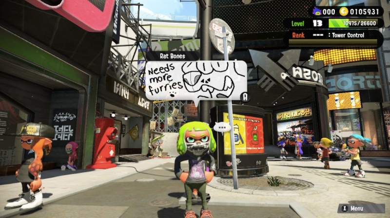 Illustration for article titled Splatoon 2's Lobby Is Full Of Furries